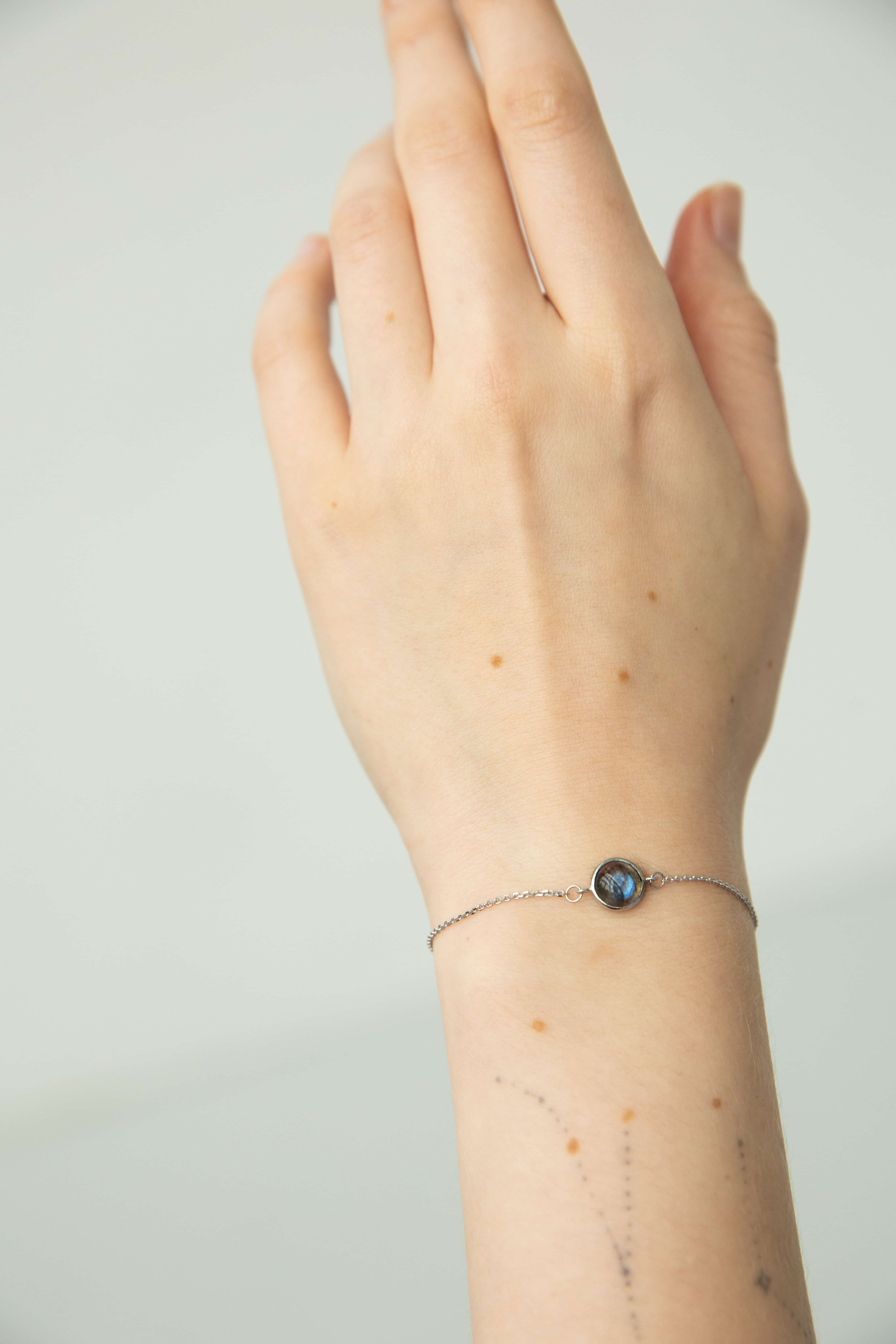 Комплект украшений с лабрадоритом и другими камнями