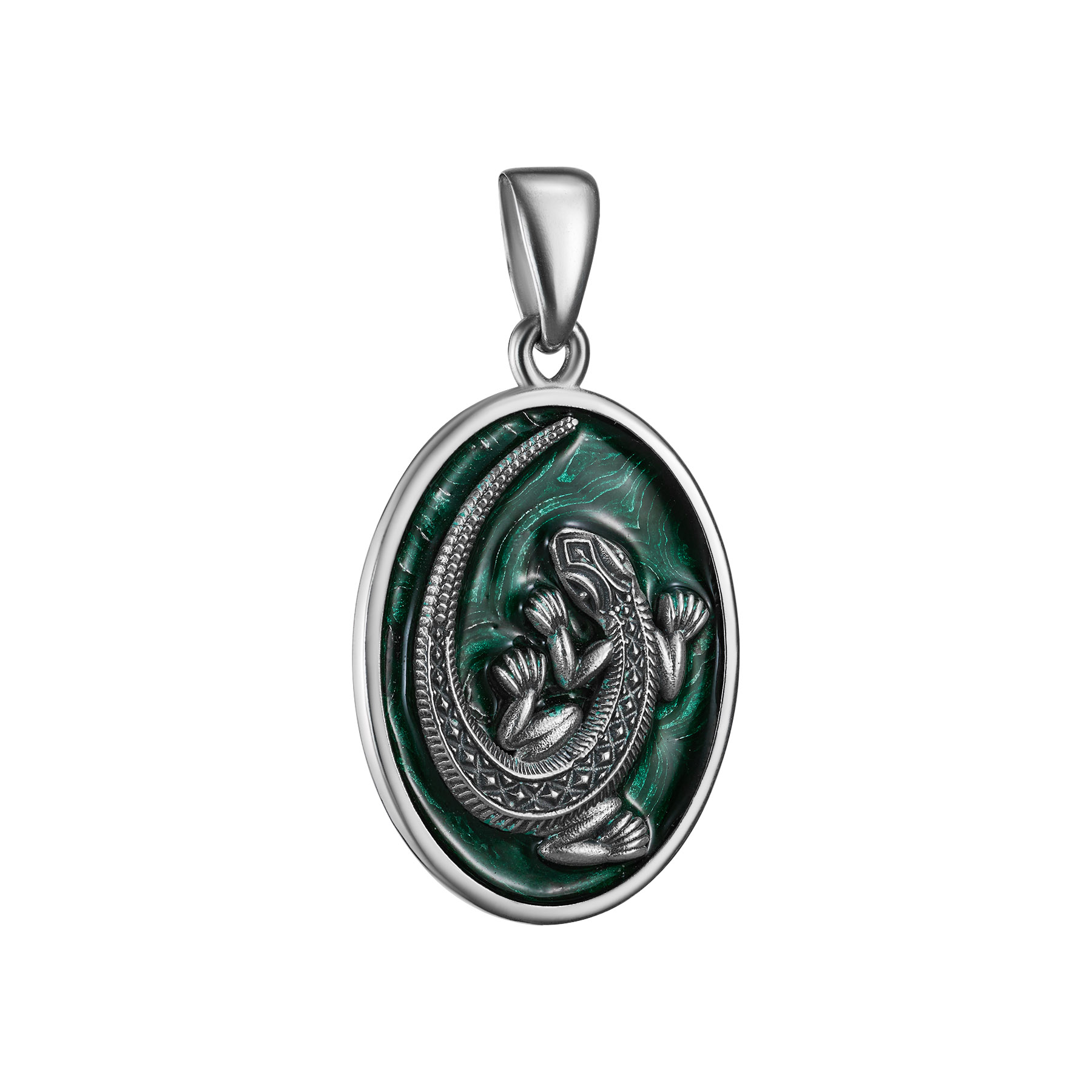 Подвеска Ящерица с горячей эмалью